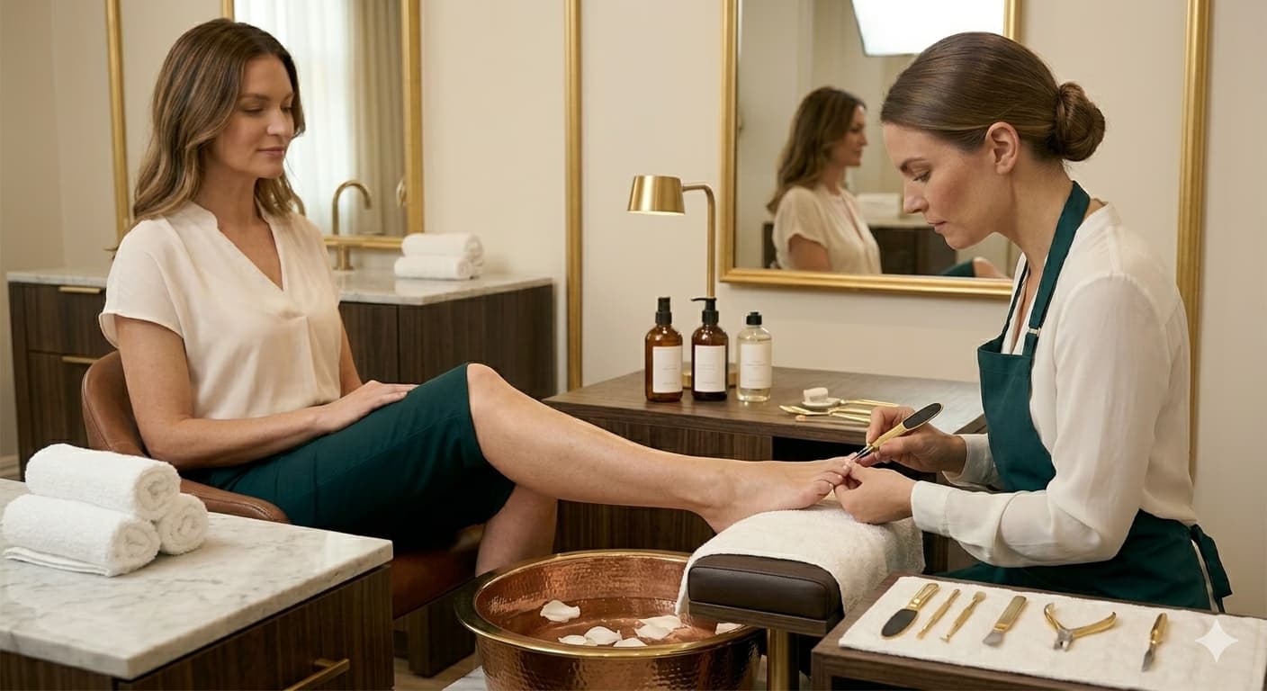 Pedicure service at KAIZEN Studio